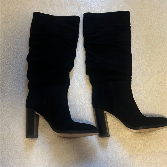 PAIGE Shiloh Slouch Elegant Black Knee-High Boots - Picture 5 of 7